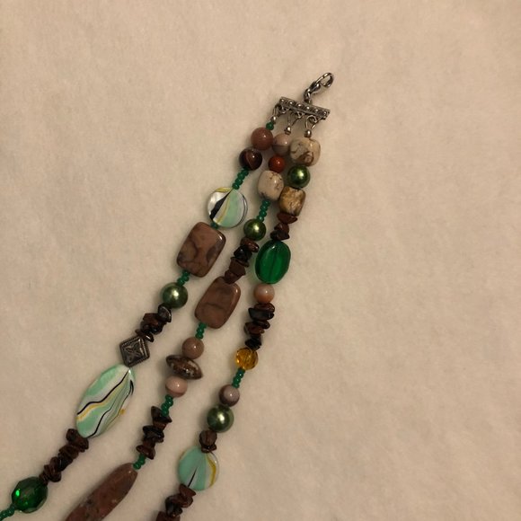 Betsy Michaels Jasper Glass Necklace - Picture 6 of 7